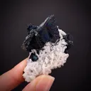 Chalcocite ps. Tennantite on Quartz - image 2