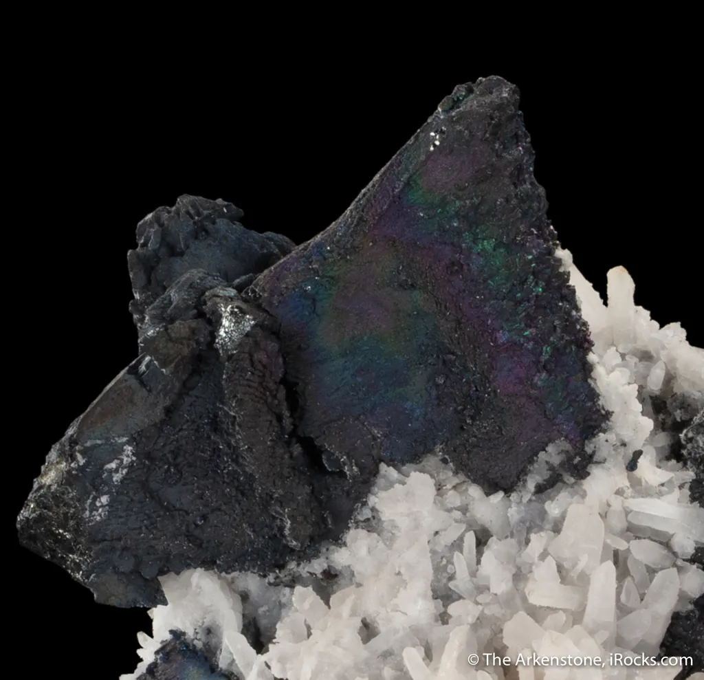 Chalcocite ps. Tennantite on Quartz image