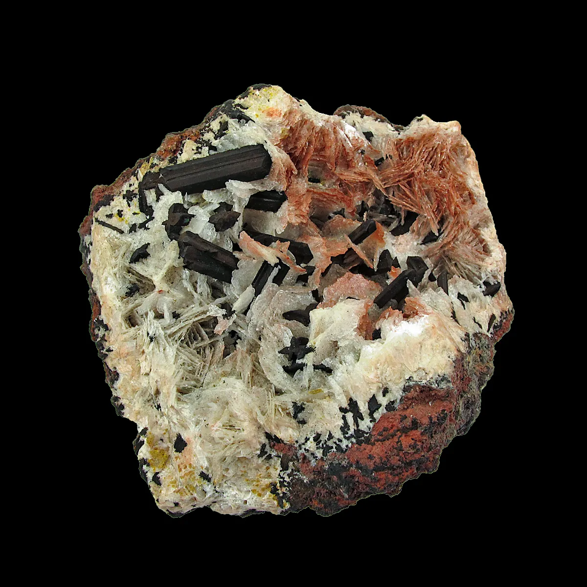 Chalcocite (twinned) on Calcite - image 1
