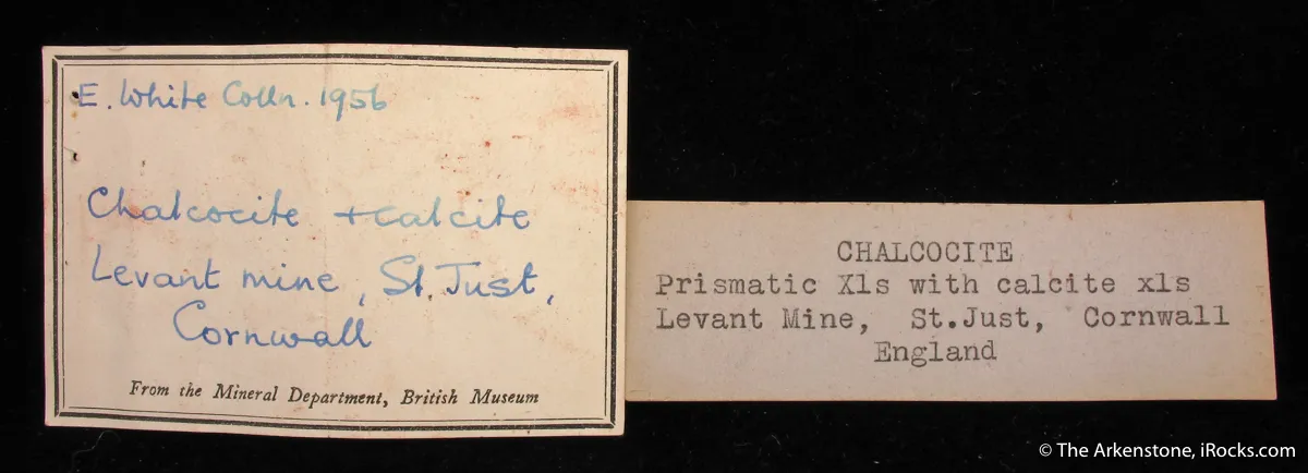 Chalcocite (twinned) on Calcite - image 2