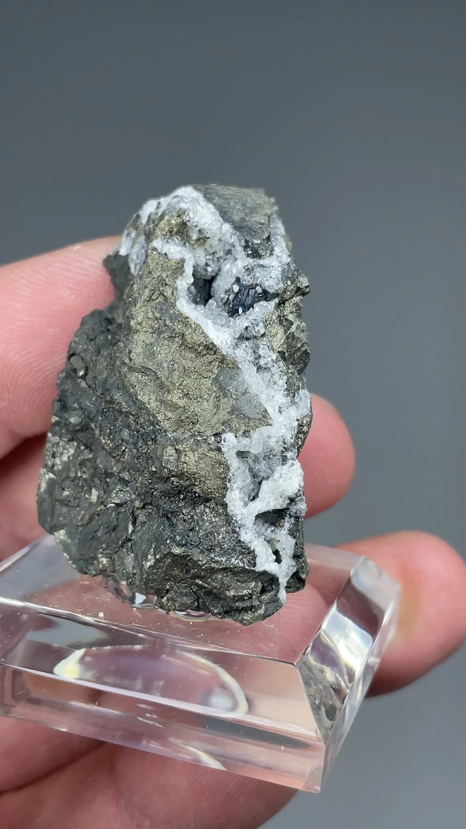 Chalcocite with Calcite - image 2