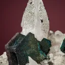 Chalcocite with Calcite on Quartz - image 2