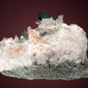 Chalcocite with Calcite on Quartz - image 4