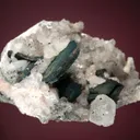 Chalcocite with Calcite on Quartz - image 5