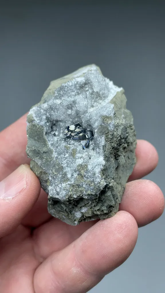 Chalcocite with Calcite, Pyrite - image 2