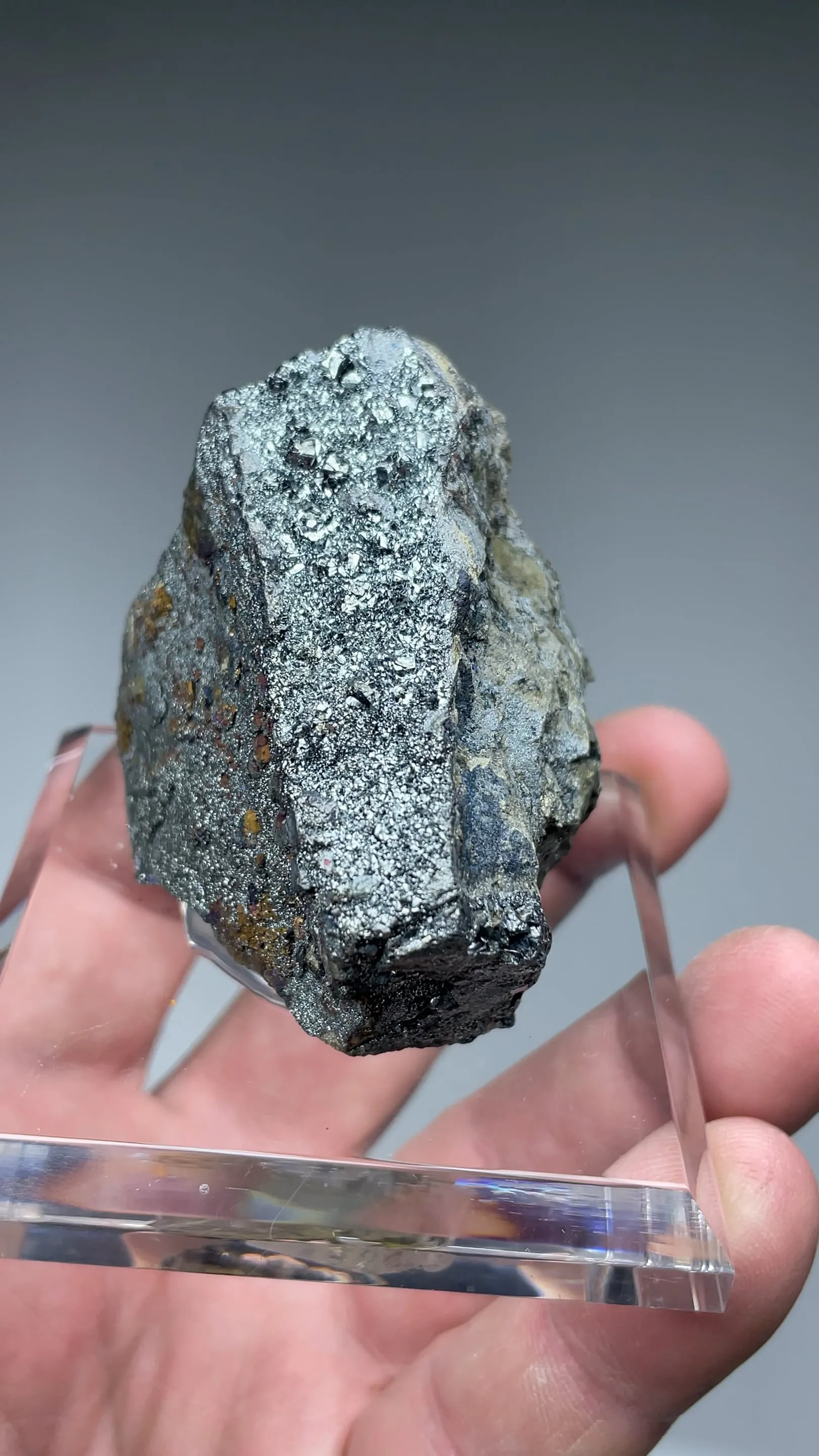 Chalcocite with Pyrite, Tennantite-Fe, Calcite - image 2