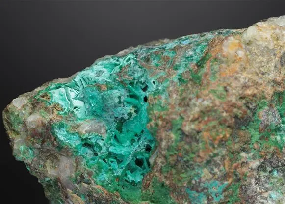 Chalcophyllite partially ps. to Chrysocolla image