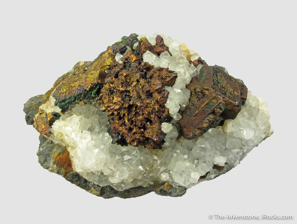 Chalcopyrite and Digenite on Quartz image