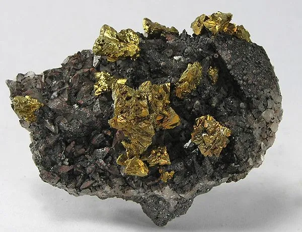 Chalcopyrite, Calcite image