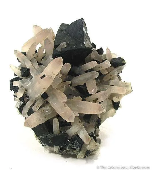 Chalcopyrite Coated With Tetrahedrite on Quartz - image 1