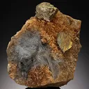 Chalcopyrite, Jamesonite? on Siderite - image 1