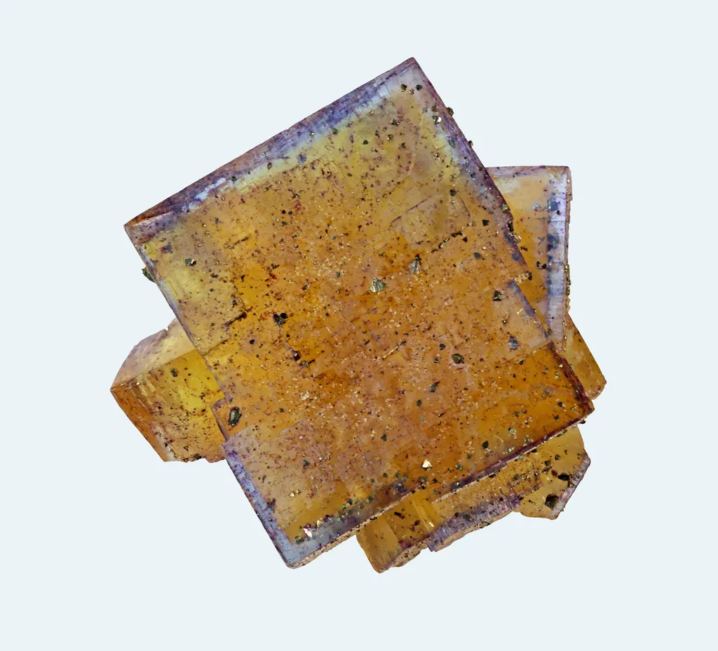Chalcopyrite on fluorite, USA, Hardin County, Minerva No. 1 Mine image
