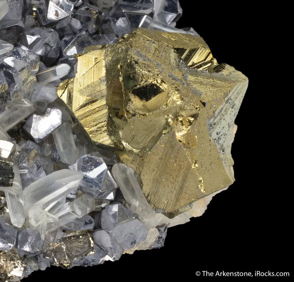 Chalcopyrite on Galena and Quartz with Pyrite - image 5