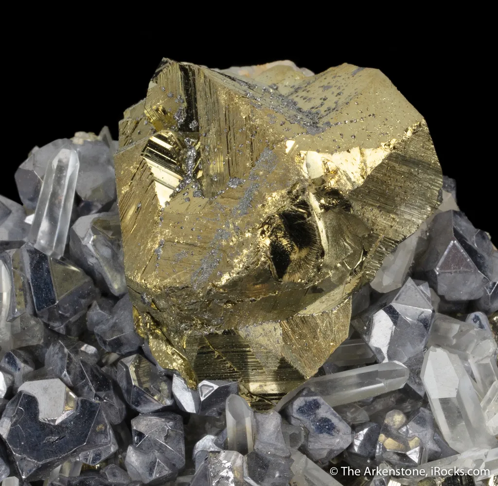 Chalcopyrite on Galena and Quartz with Pyrite - image 4