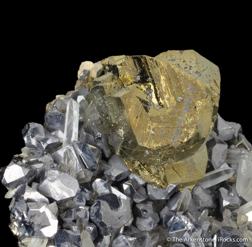 Chalcopyrite on Galena and Quartz with Pyrite image