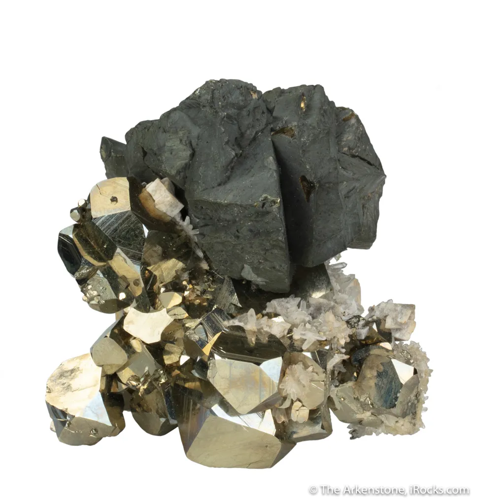 Chalcopyrite on Pyrite with Quartz and Dolomite image