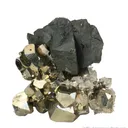 Chalcopyrite on Pyrite with Quartz and Dolomite - image 1