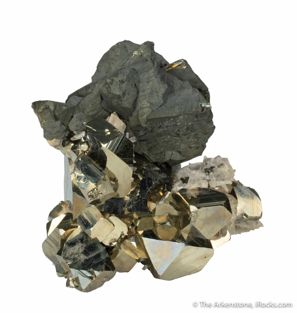 Chalcopyrite on Pyrite with Quartz and Dolomite - image 6