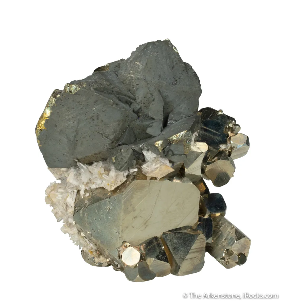 Chalcopyrite on Pyrite with Quartz and Dolomite - image 4