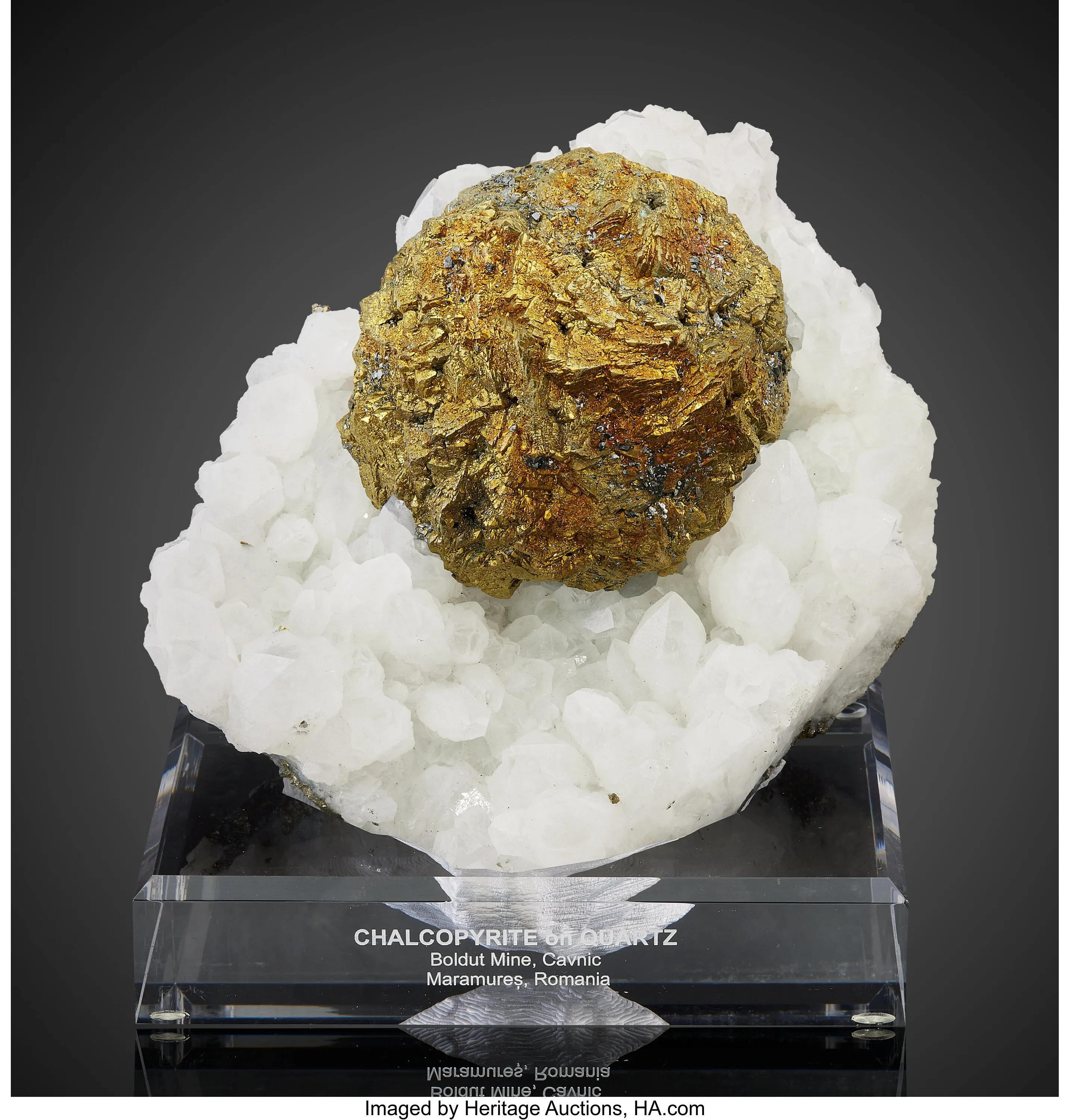 Chalcopyrite on Quartz - image 1