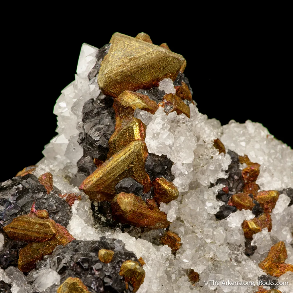 Chalcopyrite on Tetrahedrite and Quartz - image 2