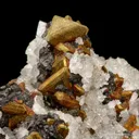 Chalcopyrite on Tetrahedrite and Quartz - image 2