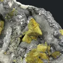 Chalcopyrite on Tetrahedrite, Galena, on Quartz ps. Barite (mid-1800s) - image 4