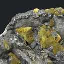 Chalcopyrite on Tetrahedrite, Galena, on Quartz ps. Barite (mid-1800s) - image 1