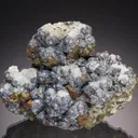 Chalcopyrite on Tetrahedrite with Galena on Quartz - image 1