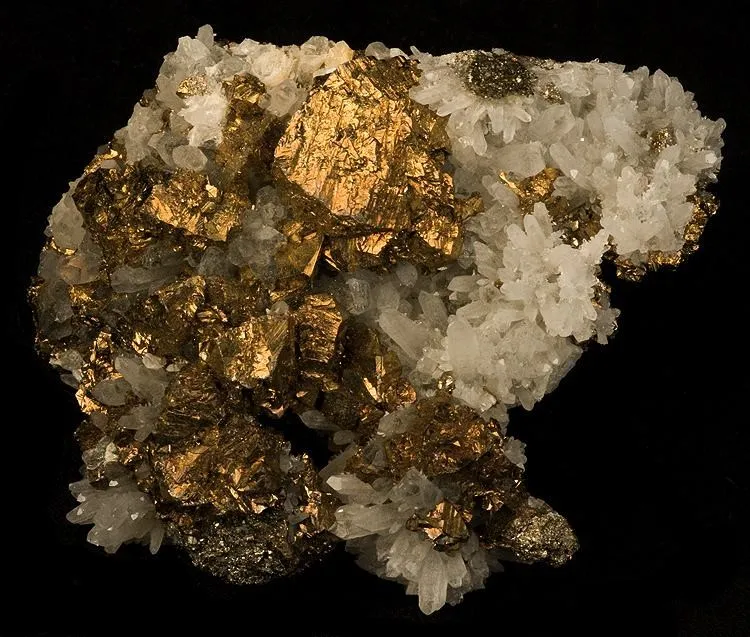 Chalcopyrite, Quartz image