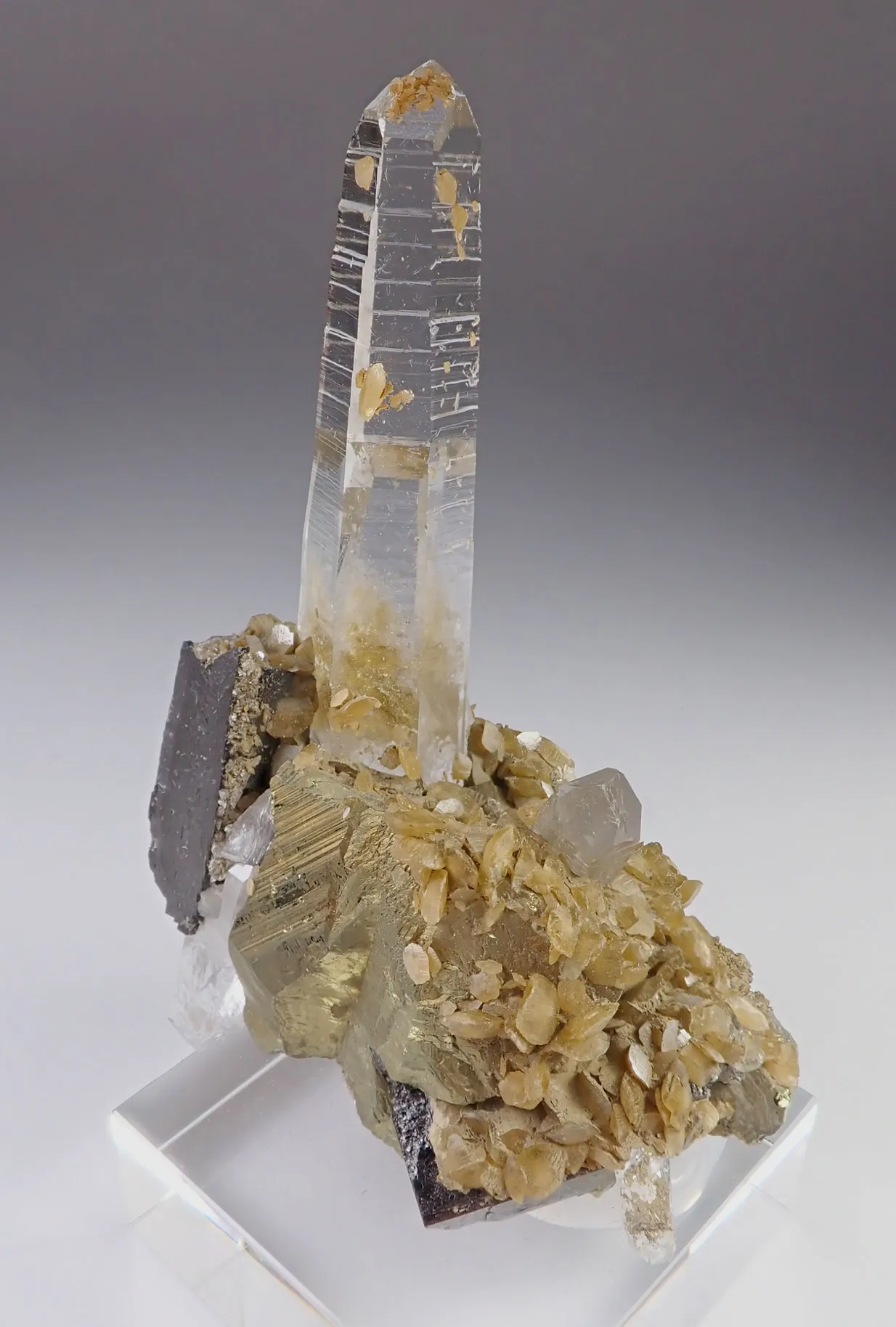Chalcopyrite, Quartz, Ferberite and Siderite - image 4