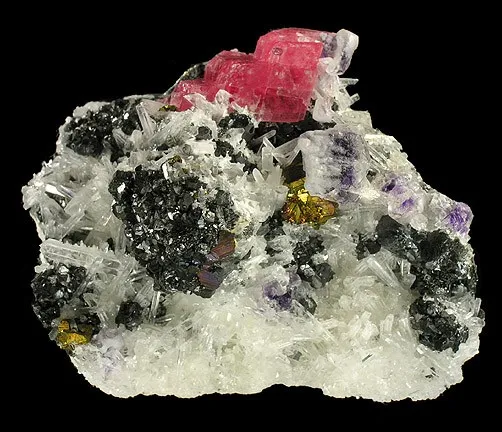 Chalcopyrite, Rhodochrosite, Pyrite, Sphalerite, Quartz, Kutnohorite, Dickite - image 2