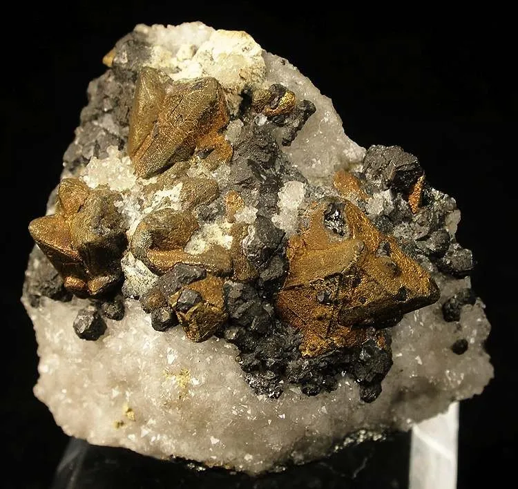Chalcopyrite, Tetrahedrite, Quartz image