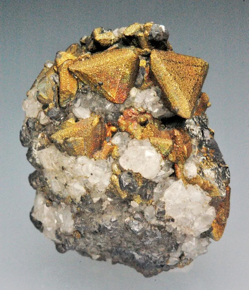 Chalcopyrite, Tetrahedrite, Quartz image