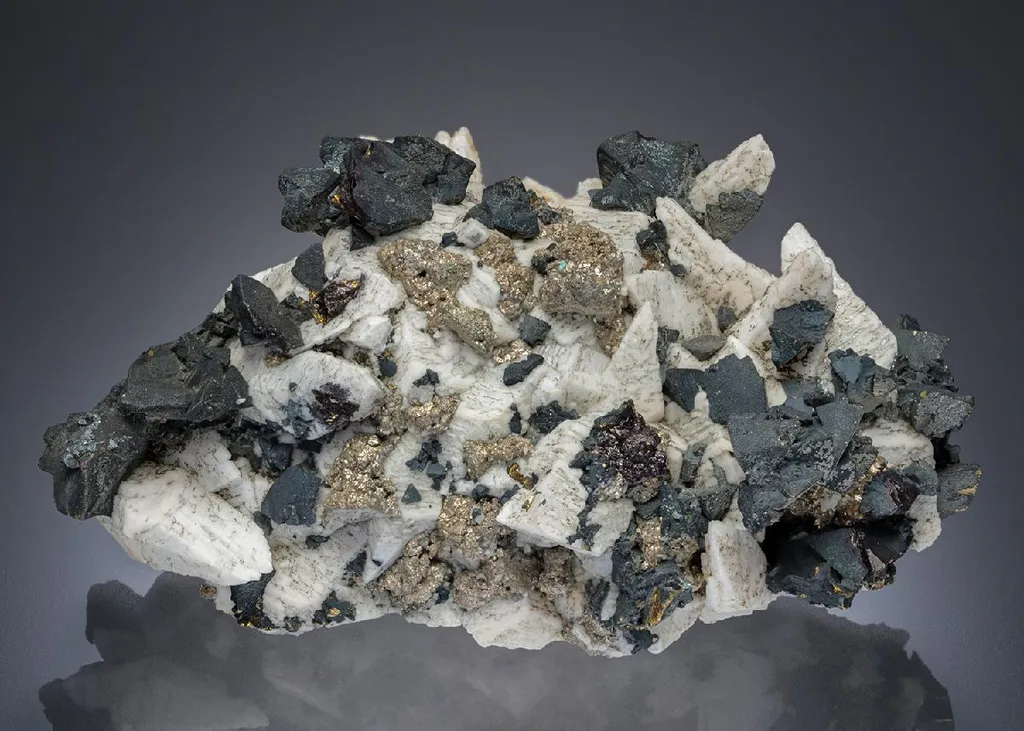 Chalcopyrite with Calcite and Pyrite image