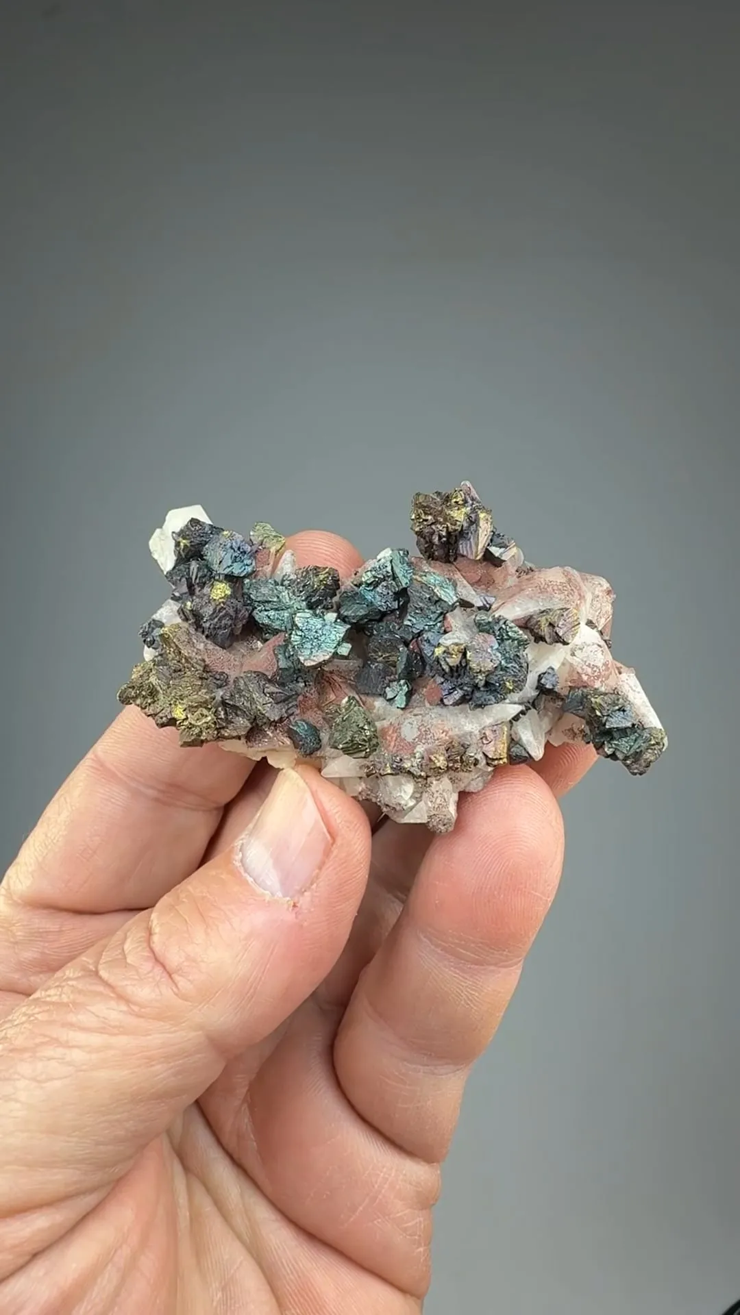 Chalcopyrite with Calcite, Hematite - image 2