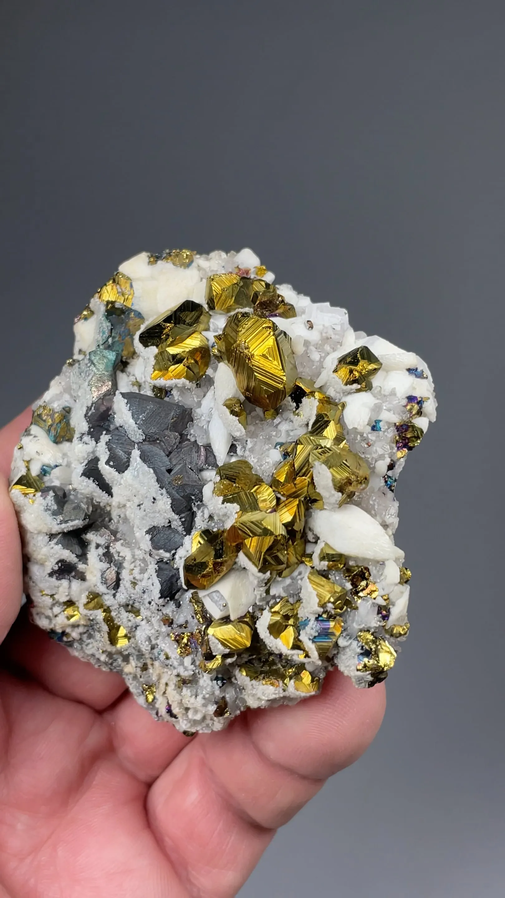 Chalcopyrite with Calcite, Sphalerite - image 2