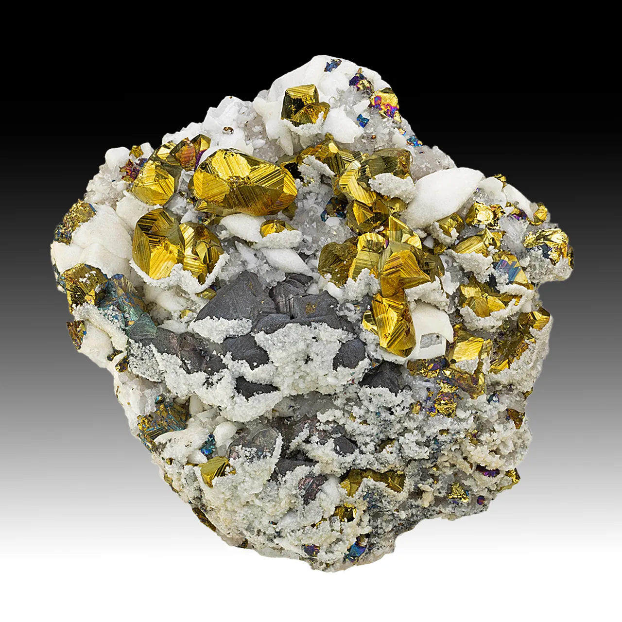 Chalcopyrite with Calcite, Sphalerite - image 1