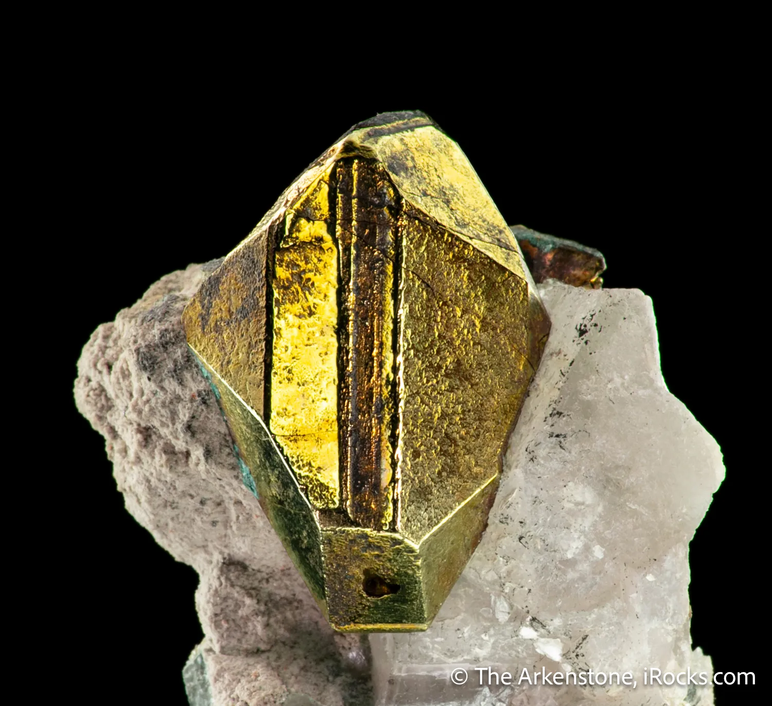 Chalcopyrite with Carrollite and Calcite - image 1