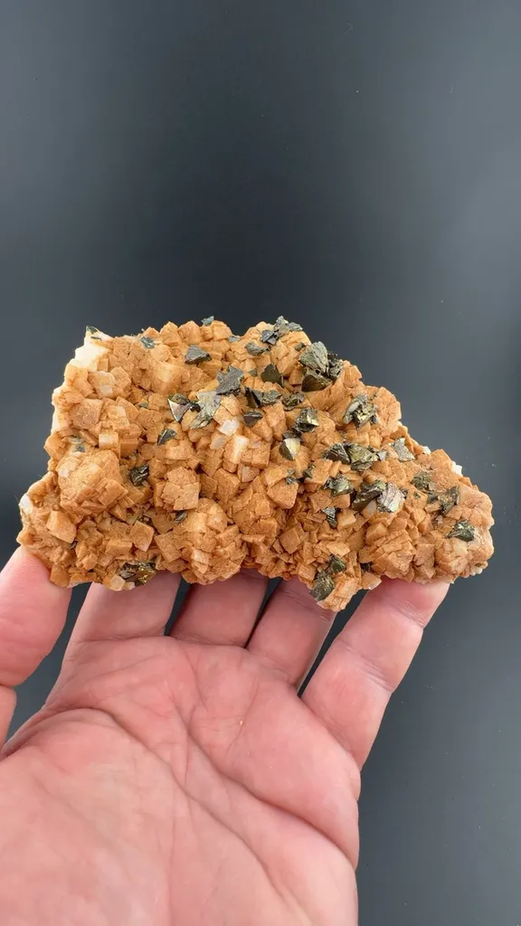 Chalcopyrite with Dolomite, Barite image