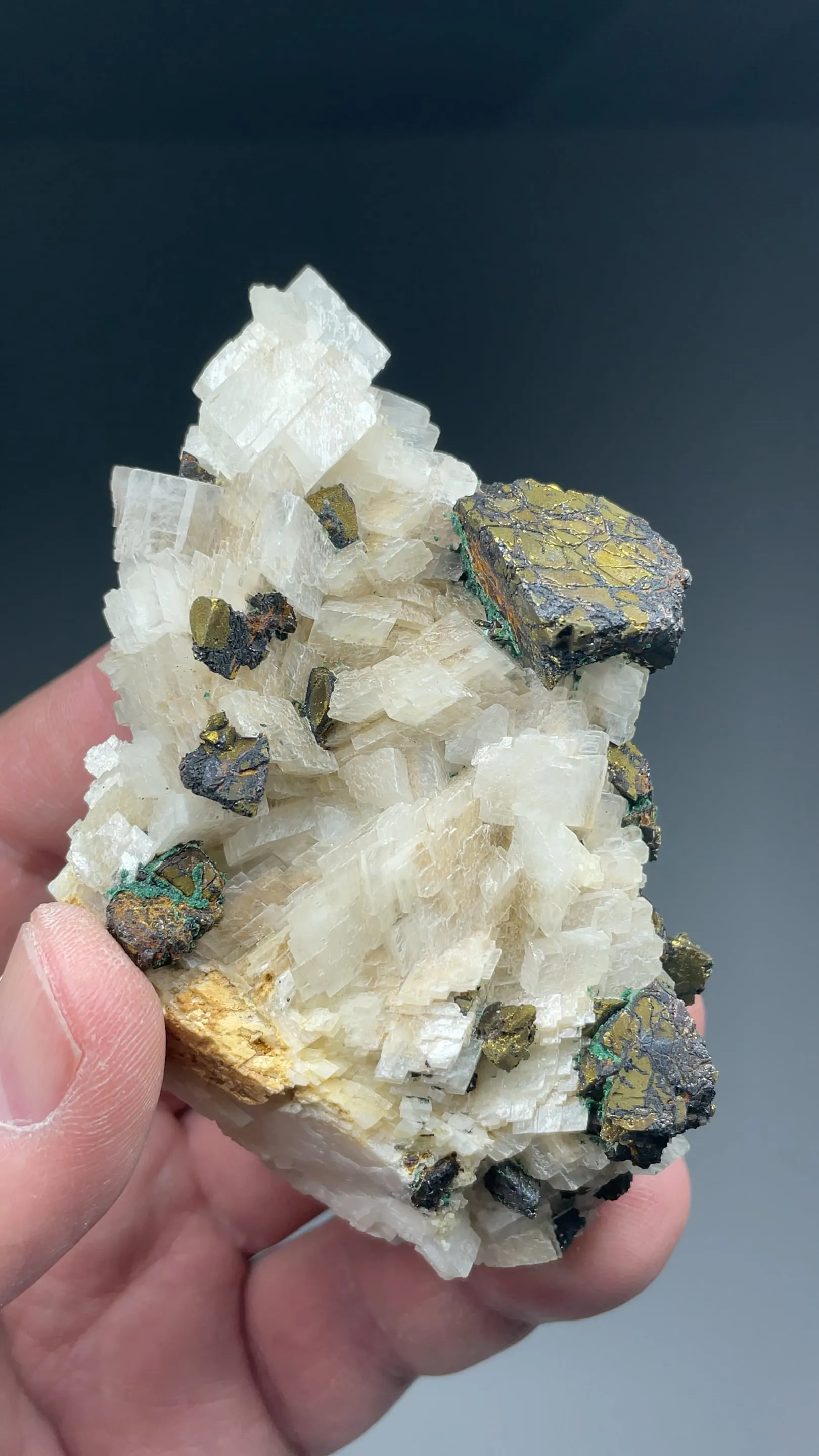 Chalcopyrite with Dolomite, Malachite - image 2