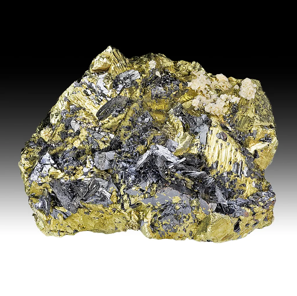 Chalcopyrite with Ferberite, Sphalerite image
