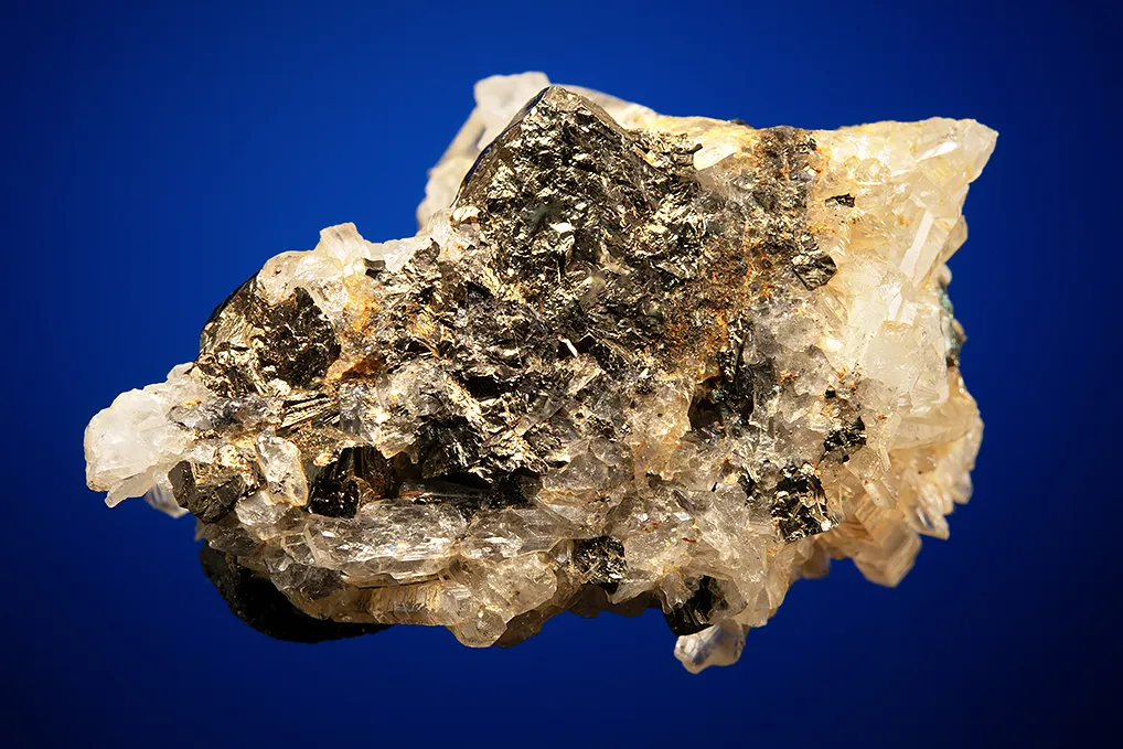 Chalcopyrite with Pyrite on Quartz - image 3