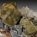 Chalcopyrite with Quartz Galena and Calcite - image 1