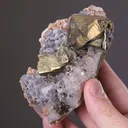 Chalcopyrite with Quartz Galena and Calcite - image 2