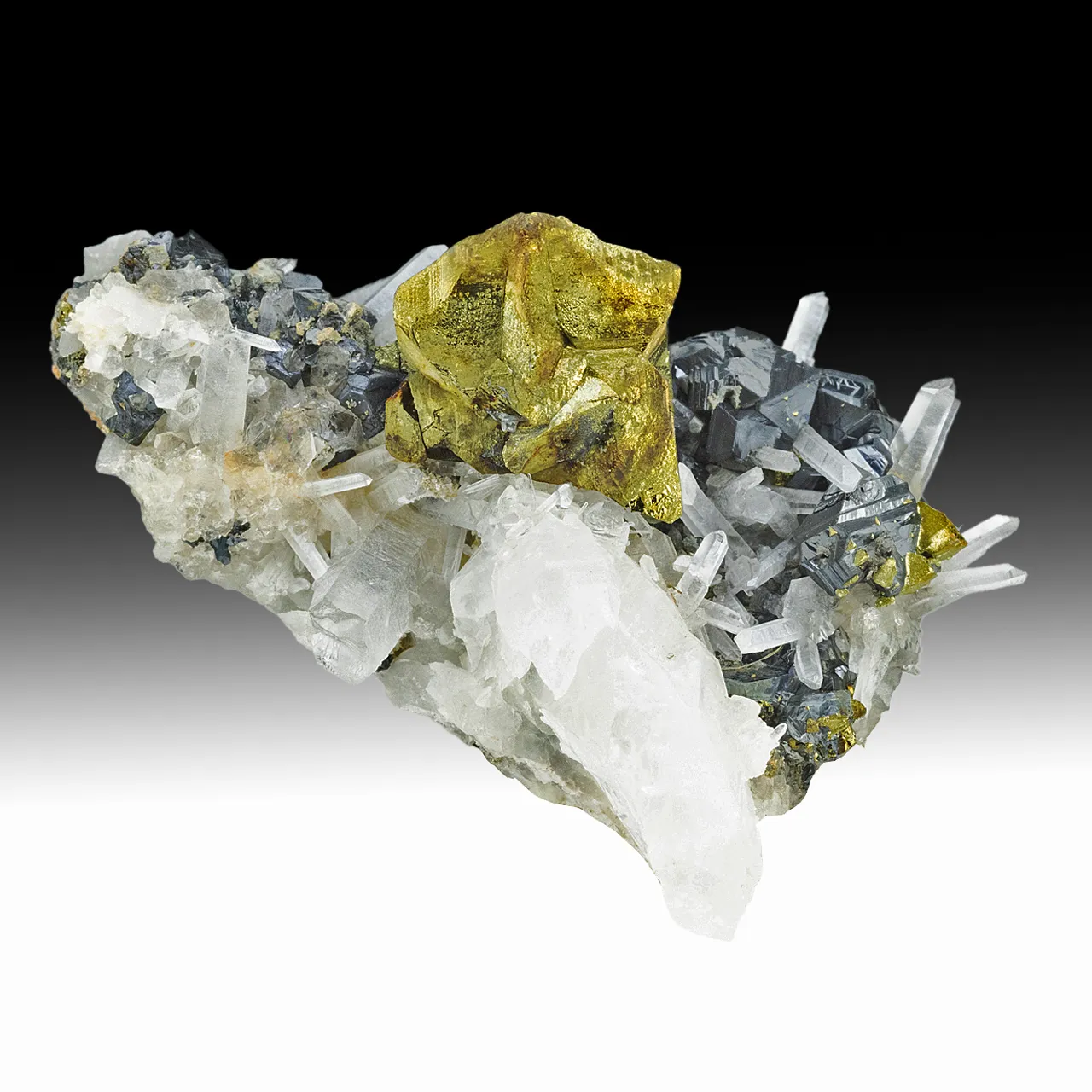 Chalcopyrite with Sphalerite, Quartz - image 1