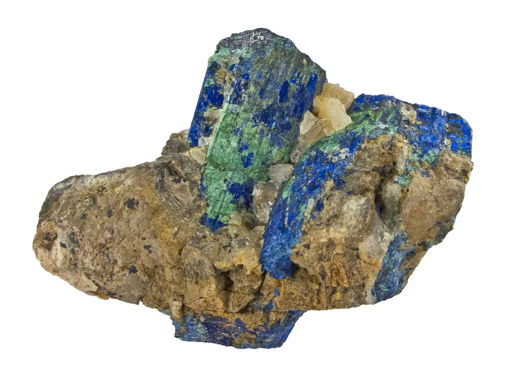 Chalcostibite Altering to Azurite - image 5