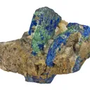 Chalcostibite Altering to Azurite - image 5
