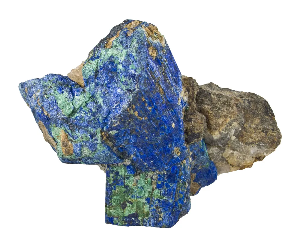 Chalcostibite Altering to Azurite - image 4