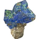 Chalcostibite Altering to Azurite - image 1